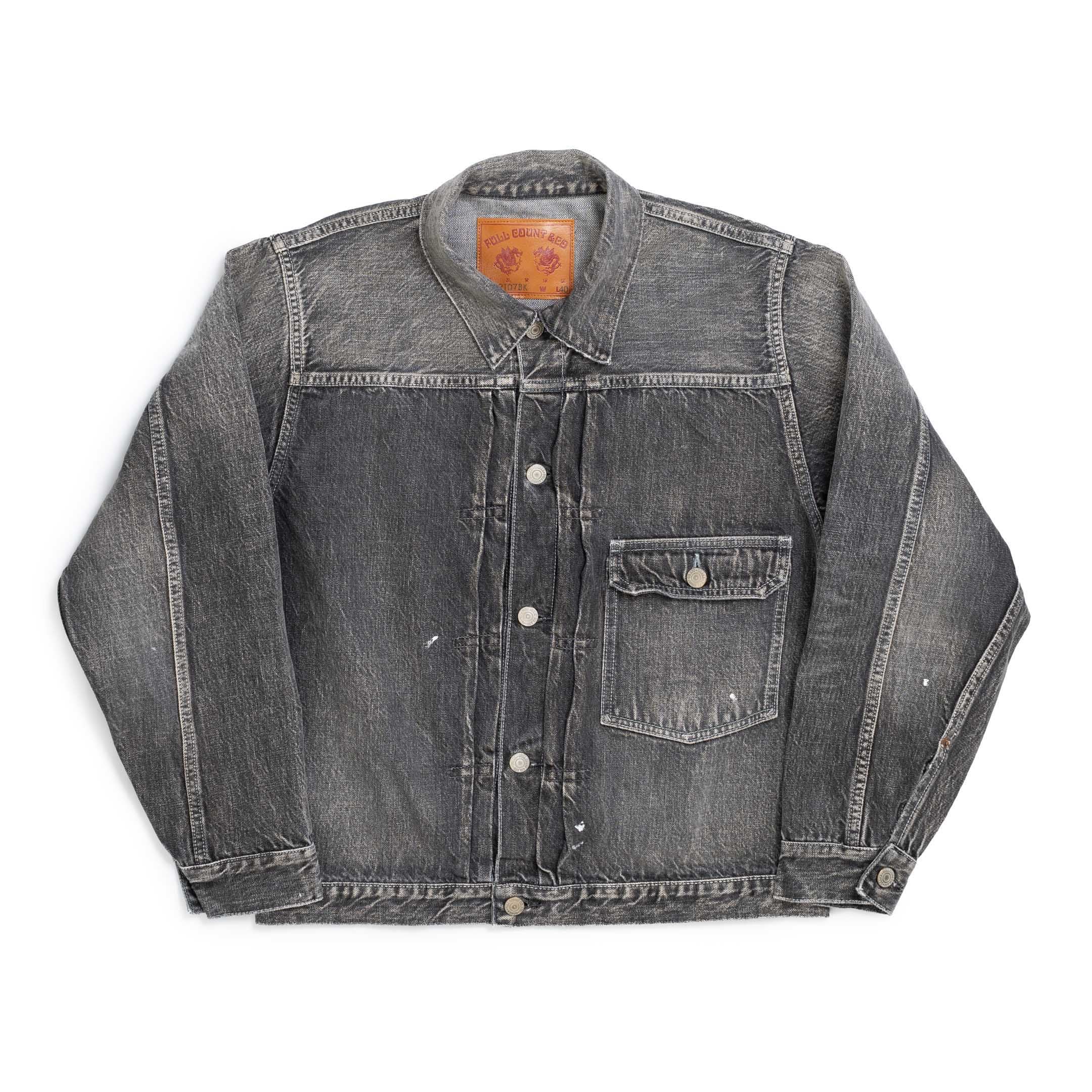 Full Count Type 1 Denim Jacket Dartford Black-Denim Jacket-Clutch Cafe