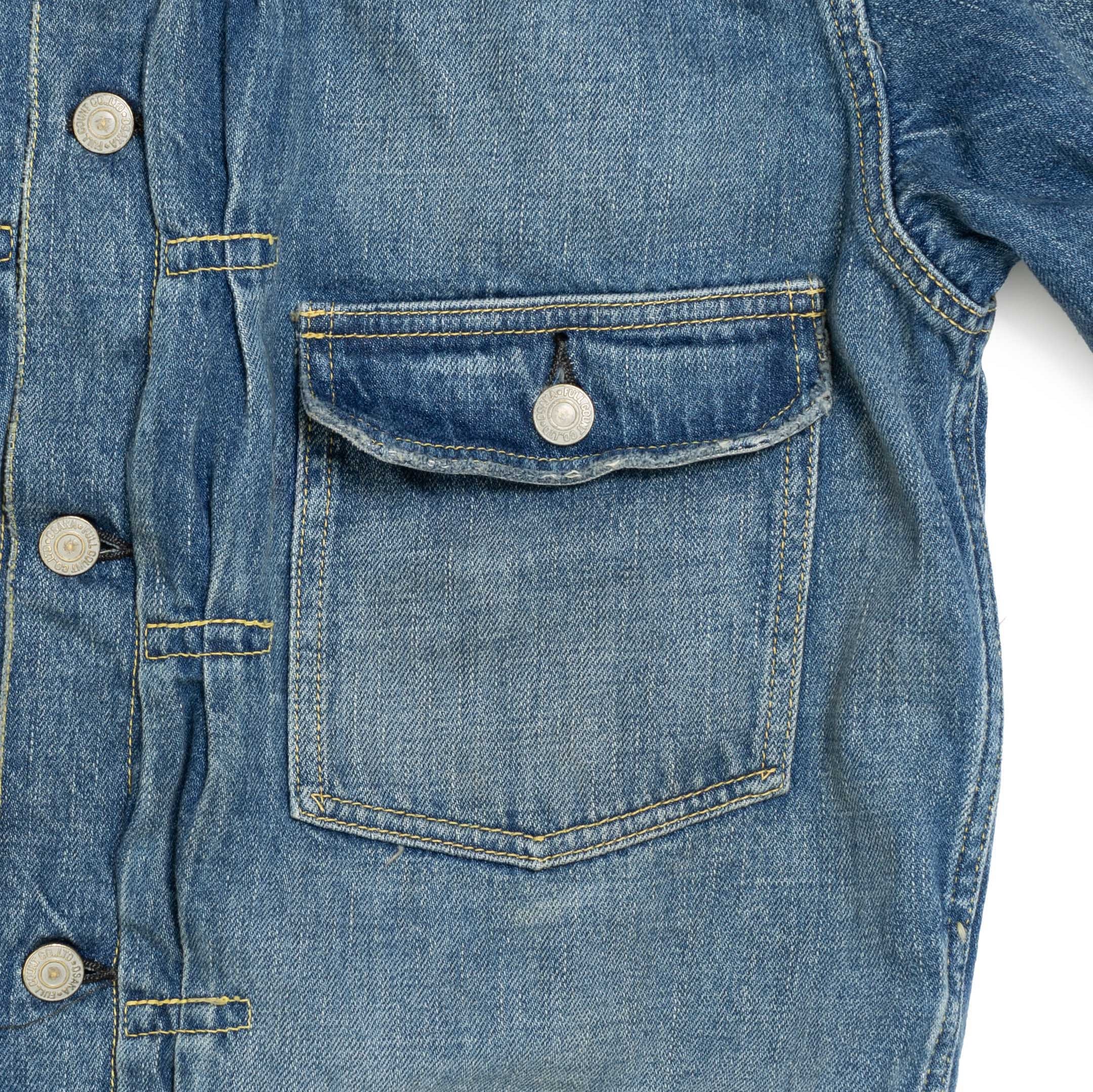 Full Count Type 1 Denim Jacket Dartford 'Super Smooth'-denim jacket-Clutch Cafe