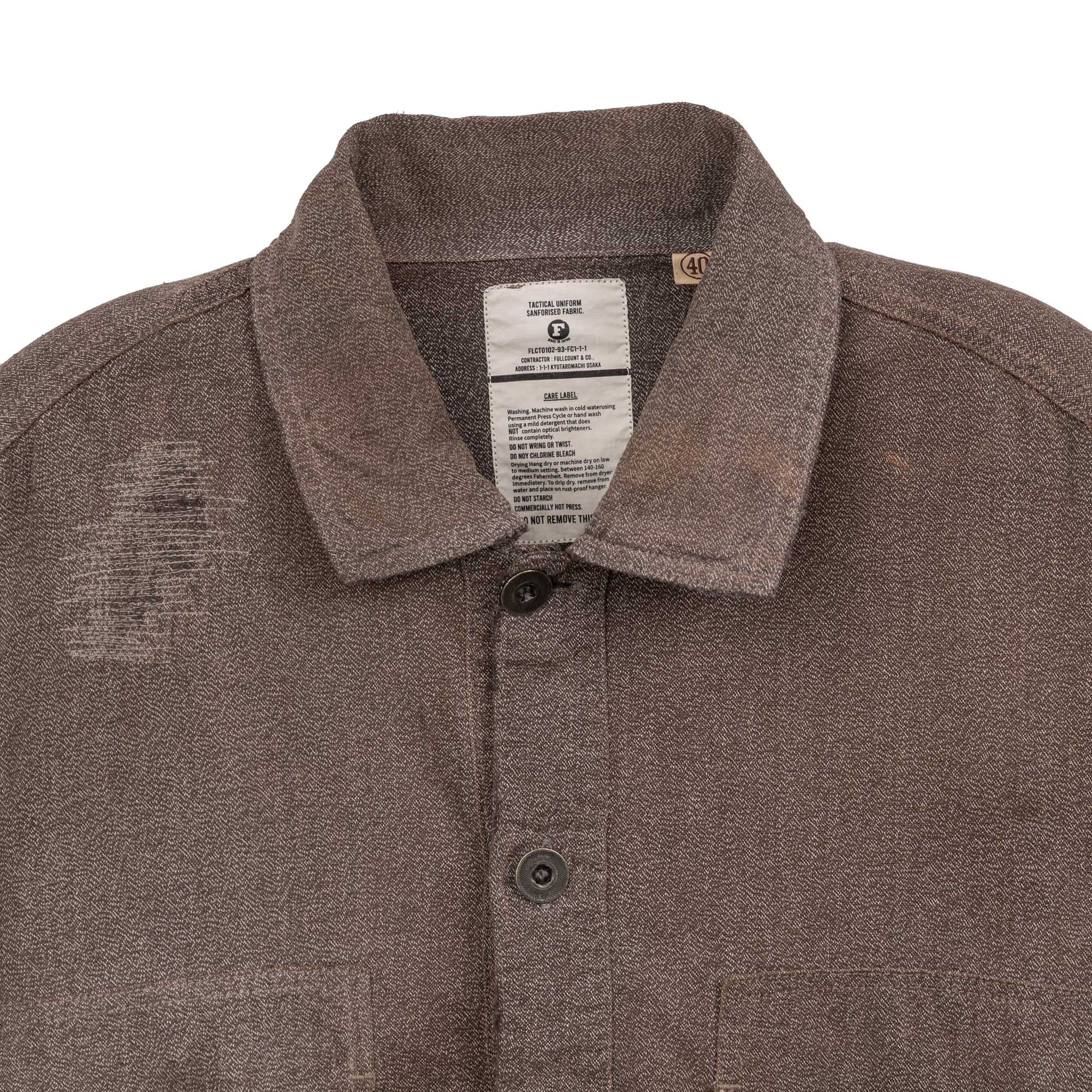 Full Count US Army Covert Chambray Pullover Shirt VE (Vintage Effect) Black-Shirt-Clutch Cafe