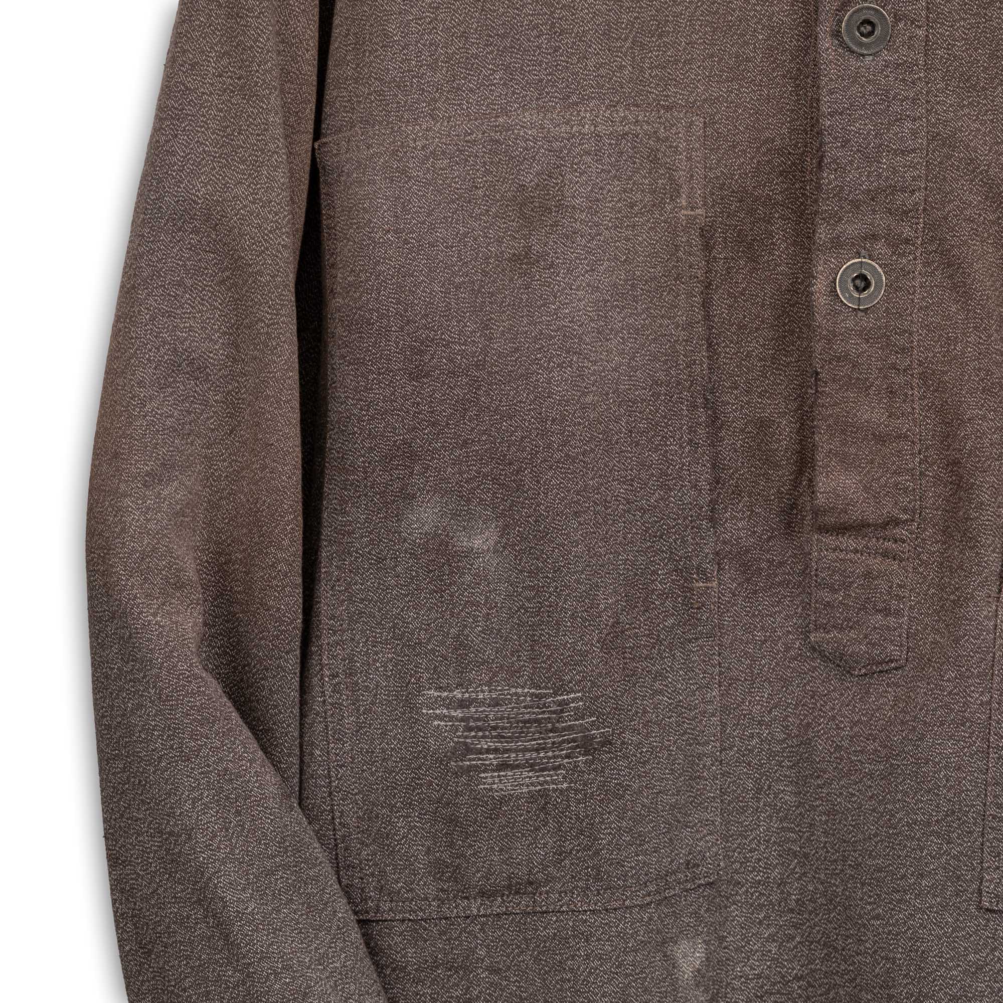 Full Count US Army Covert Chambray Pullover Shirt VE (Vintage Effect) Black-Shirt-Clutch Cafe