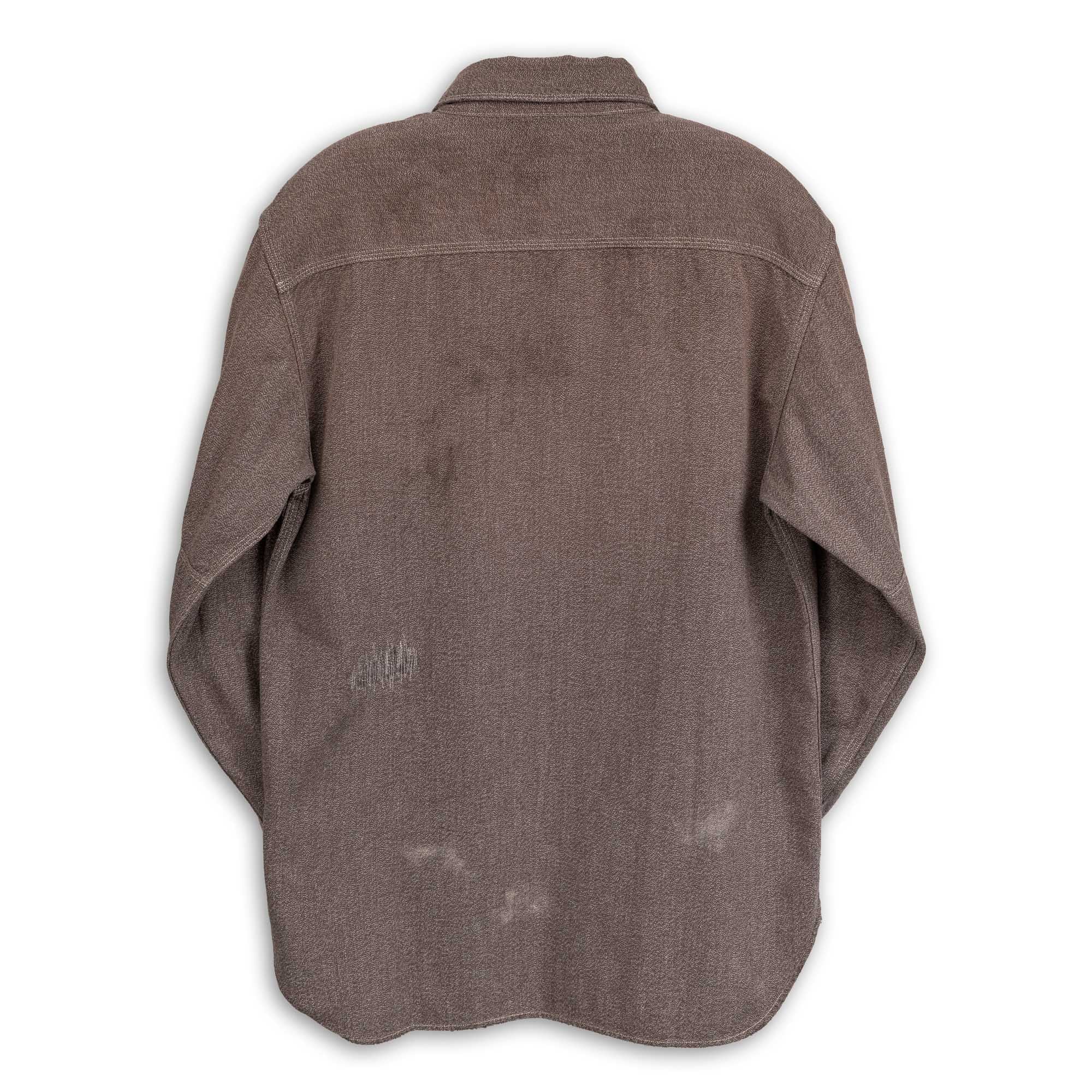 Full Count US Army Triple Stitch Covert Chambray Shirt VE (Vintage Effect) Black-Shirt-Clutch Cafe