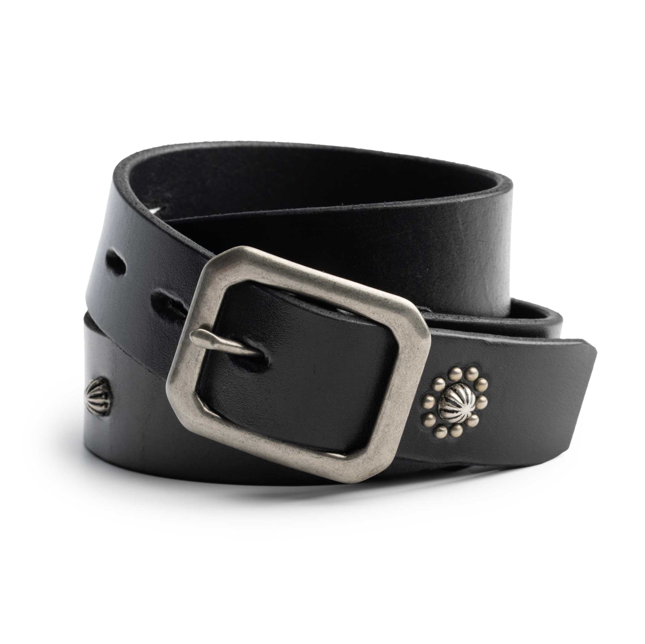 Full Count x Zip Stevenson Umbrella Stud Belt HTC Black-Belt-Clutch Cafe