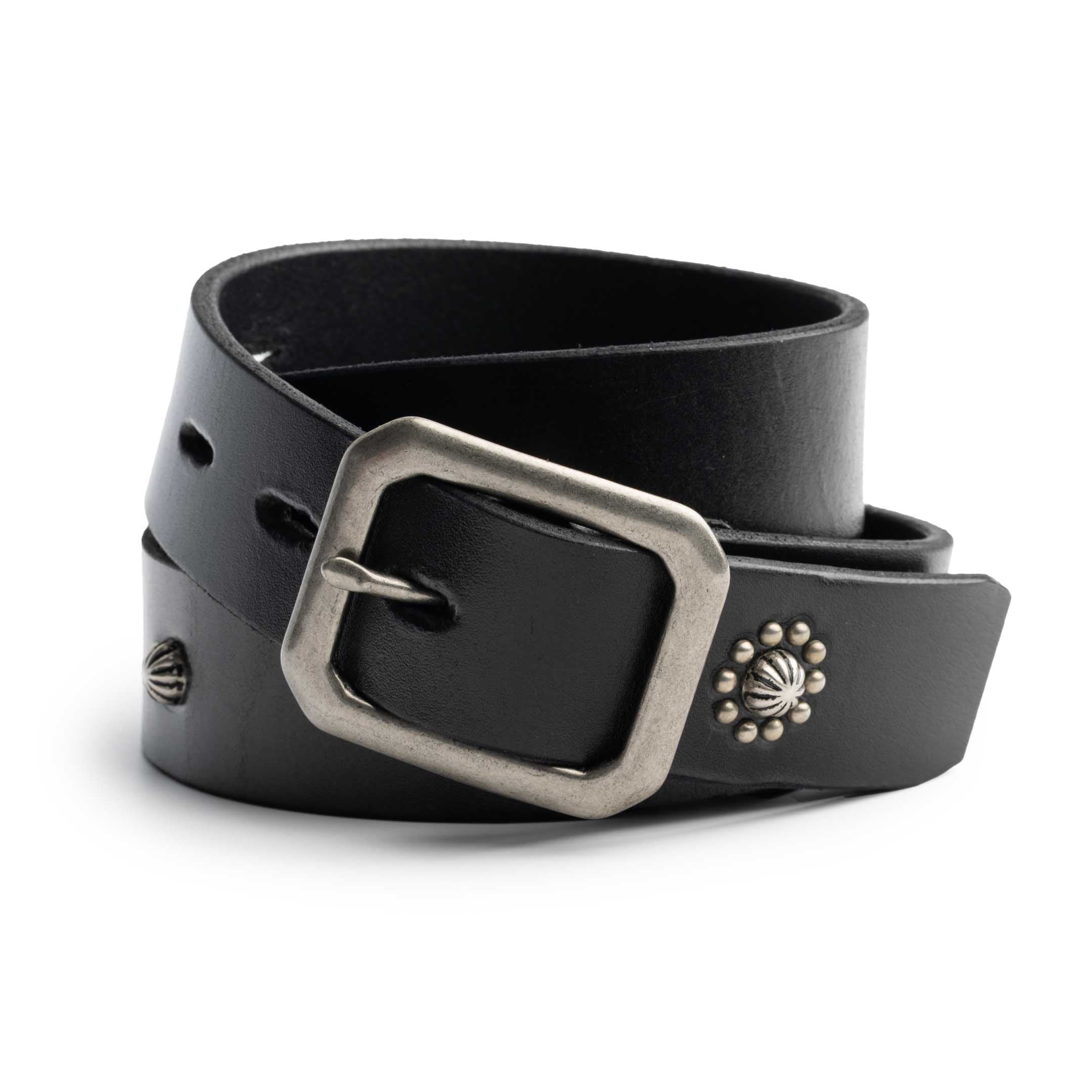 Full Count x Zip Stevenson Umbrella Stud Belt HTC Black-Belt-Clutch Cafe