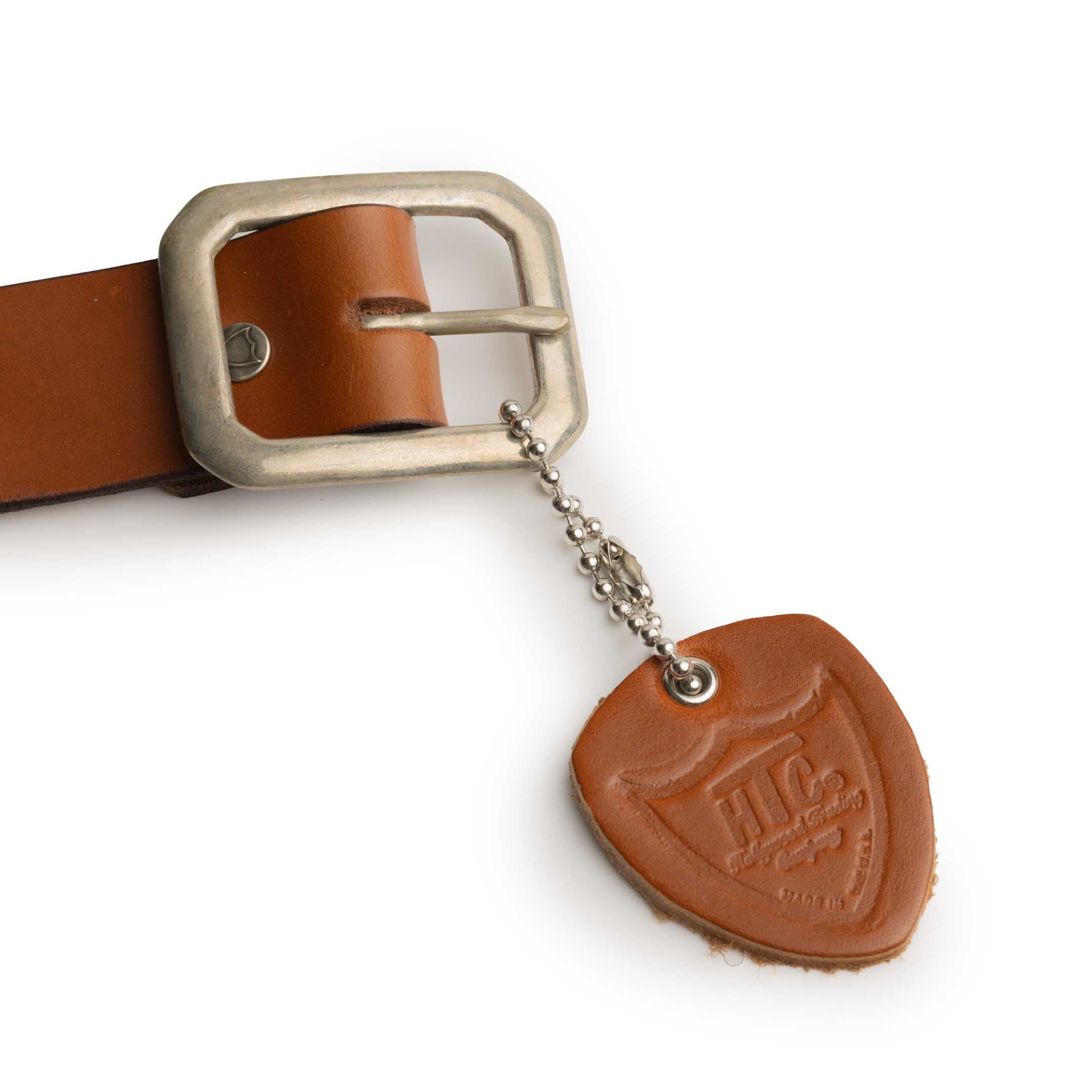 HTC Belt Light Brown Leather W/Silver Studs (24 1.25)-Belt-Clutch Cafe