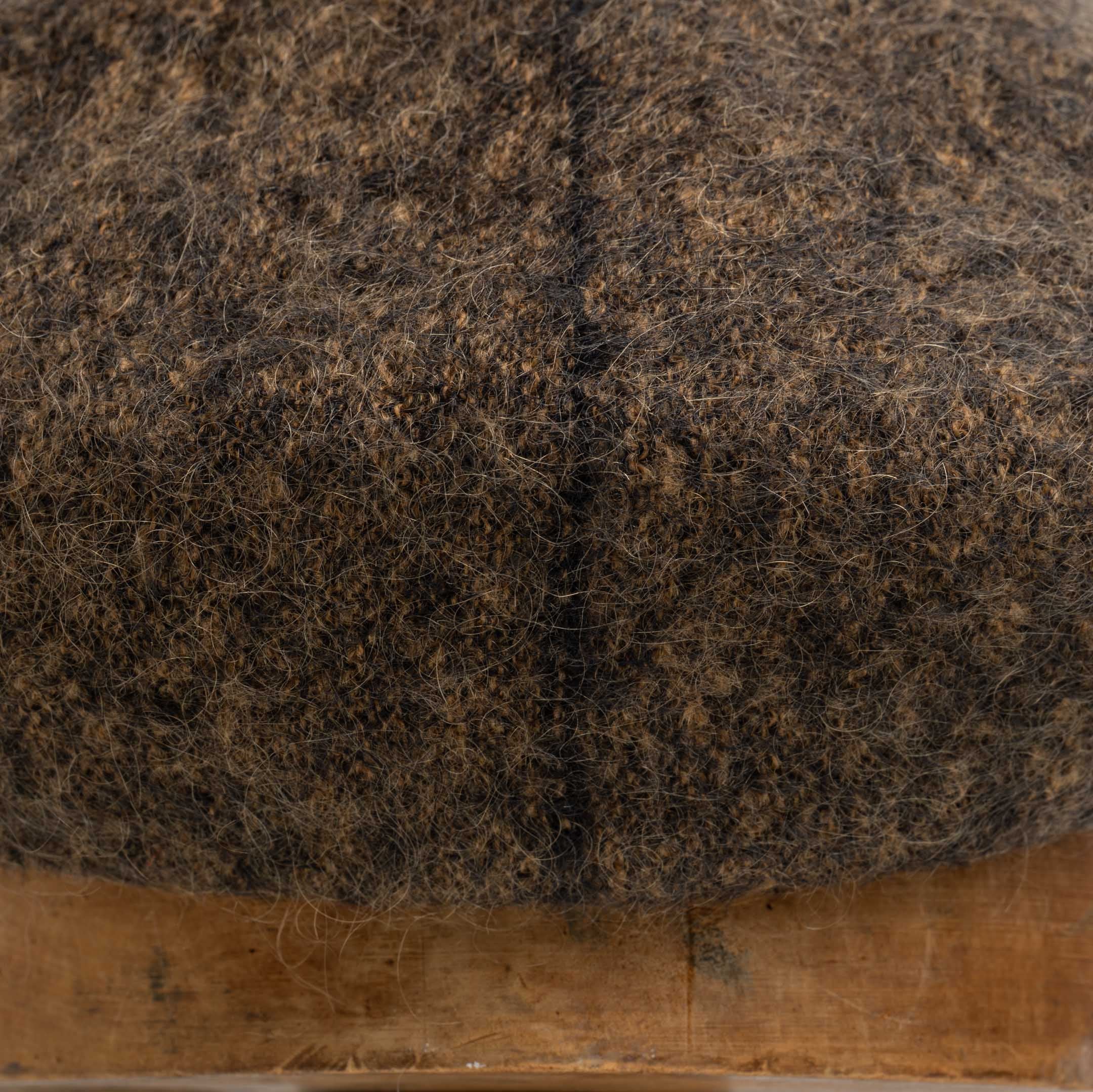 H.W. Dog Mohair Mix Beret Black-Hat-Clutch Cafe