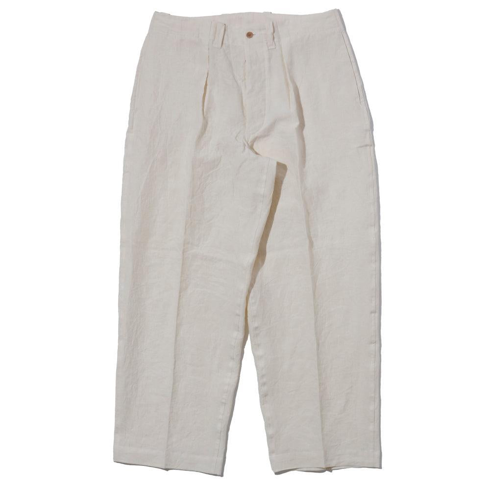 Haversack 60 Linen Poplin Wide Pants Beige-Trousers-Clutch Cafe
