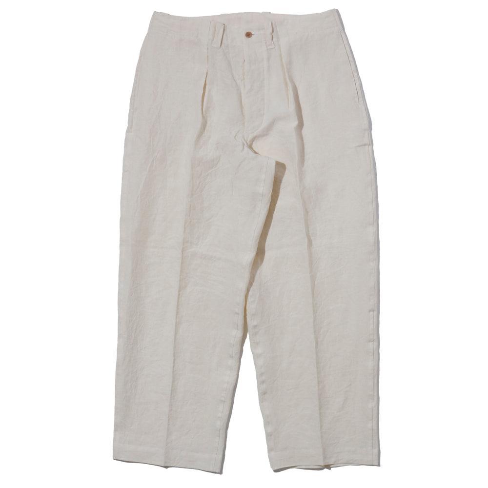 Haversack 60 Linen Poplin Wide Pants Beige-Trousers-Clutch Cafe