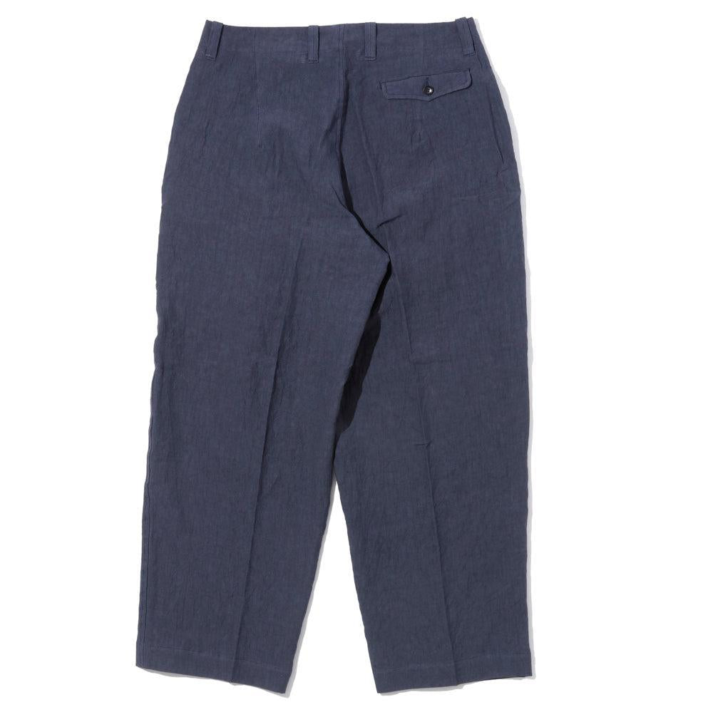 Haversack 60 Linen Poplin Wide Pants Navy-Trousers-Clutch Cafe