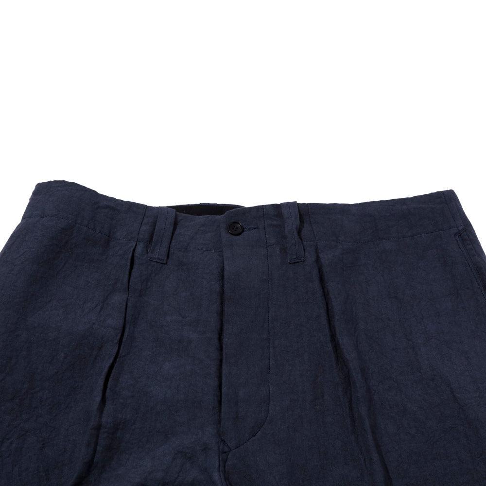 Haversack 60 Linen Poplin Wide Pants Navy-Trousers-Clutch Cafe