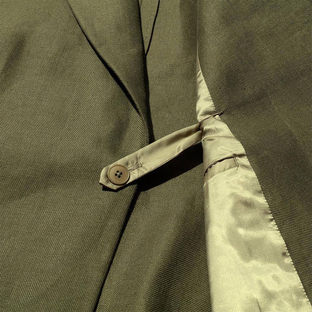 Haversack Double Breasted Linen Jacket Green-Jacket-Clutch Cafe