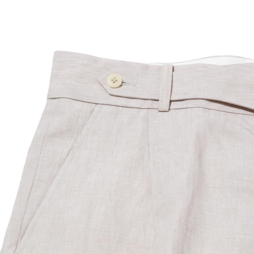 Haversack Linen Chambray Wide Pants Beige-Trousers-Clutch Cafe