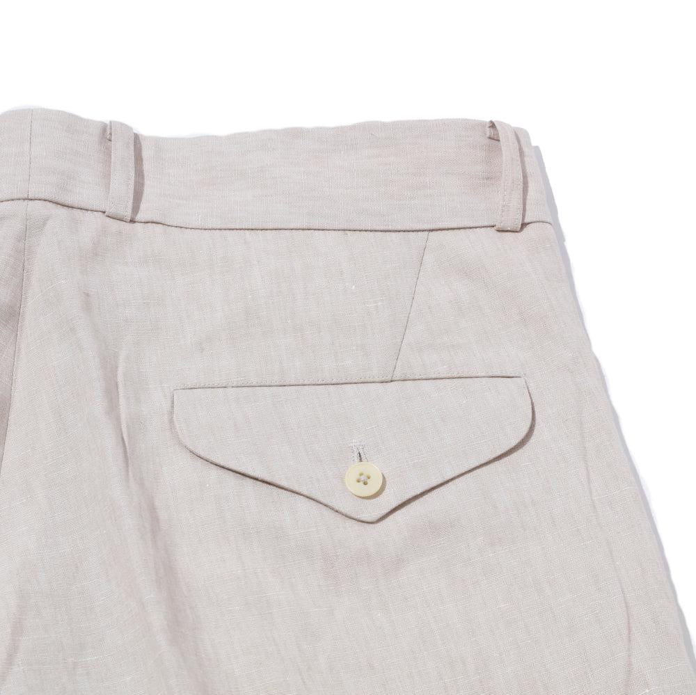 Haversack Linen Chambray Wide Pants Beige-Trousers-Clutch Cafe