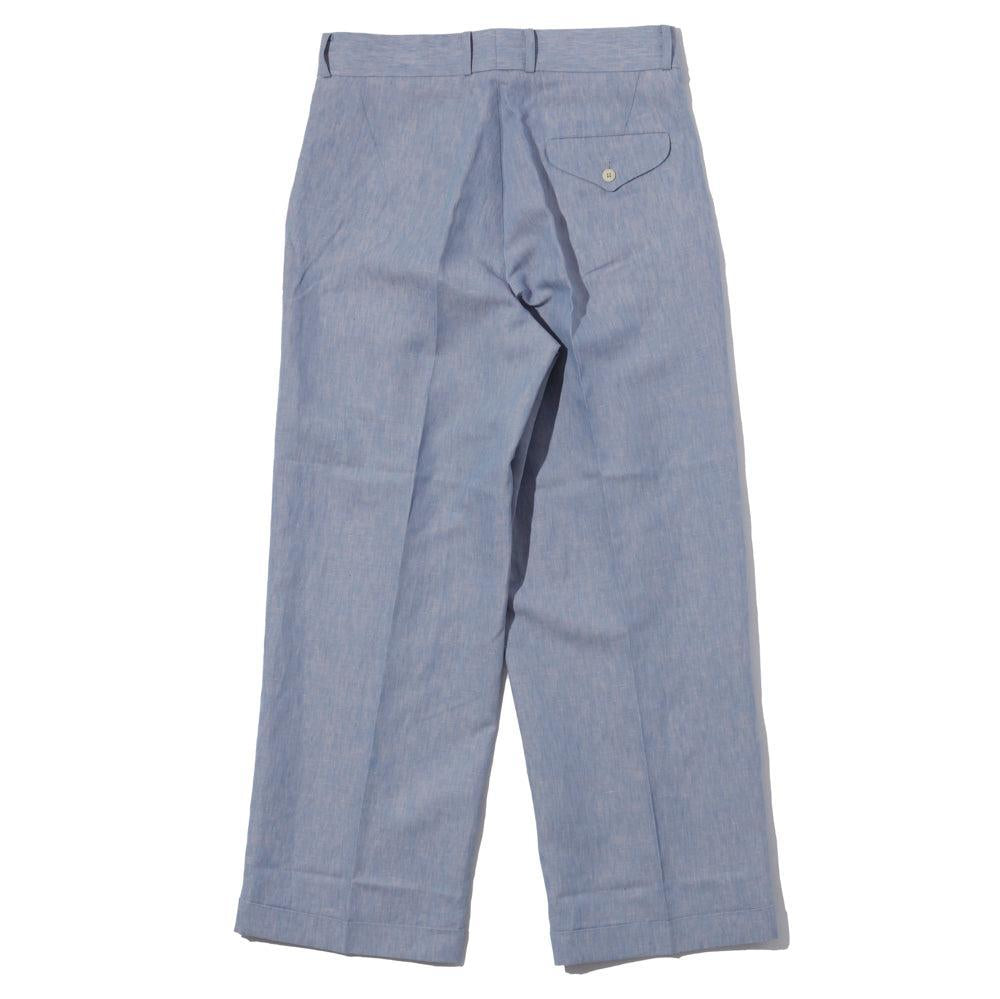 Haversack Linen Chambray Wide Pants Sax-Trousers-Clutch Cafe