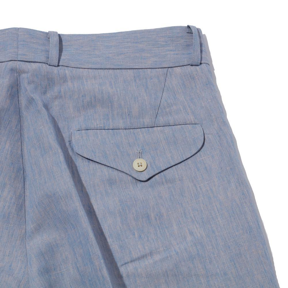 Haversack Linen Chambray Wide Pants Sax-Trousers-Clutch Cafe