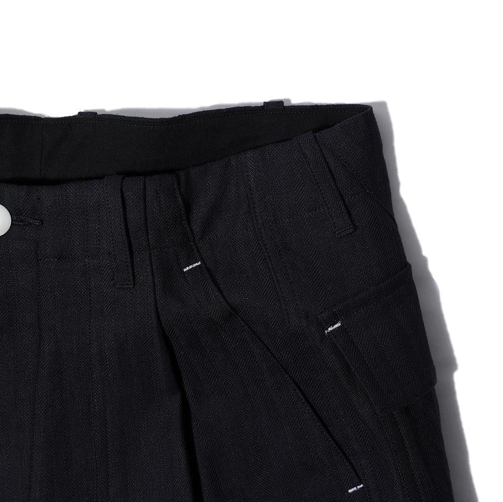 Haversack Linen/Cotton HBT Utility Trousers Black-Trousers-Clutch Cafe