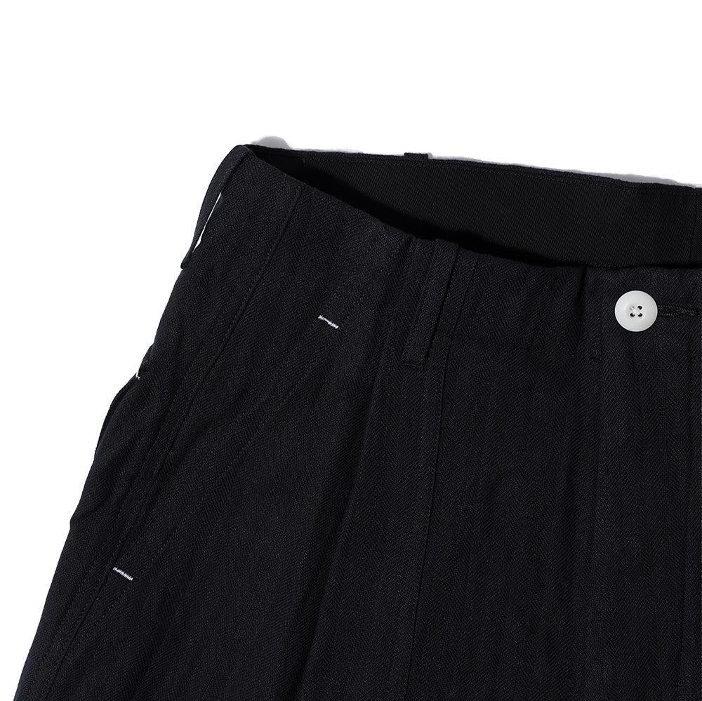 Haversack Linen/Cotton HBT Utility Trousers Black-Trousers-Clutch Cafe