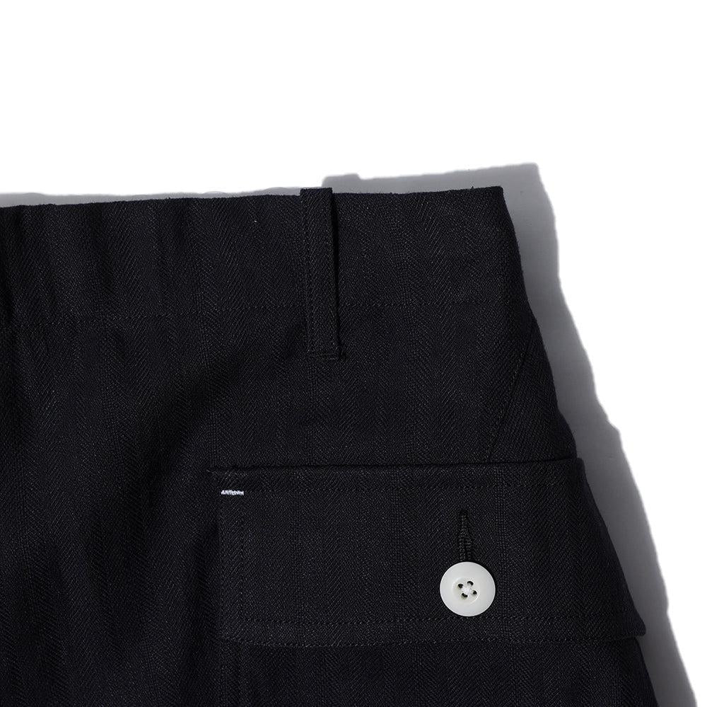 Haversack Linen/Cotton HBT Utility Trousers Black-Trousers-Clutch Cafe