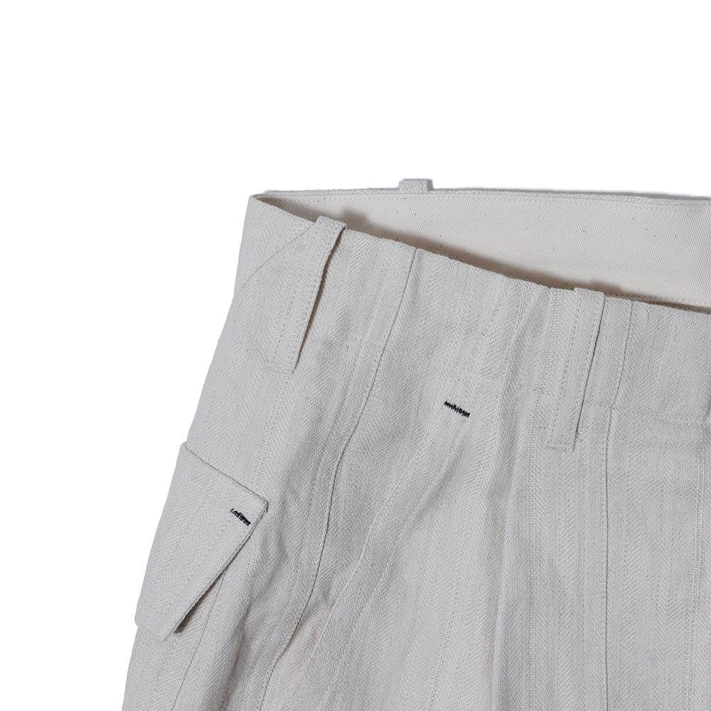 Haversack Linen/Cotton HBT Utility Trousers Natural-Trousers-Clutch Cafe
