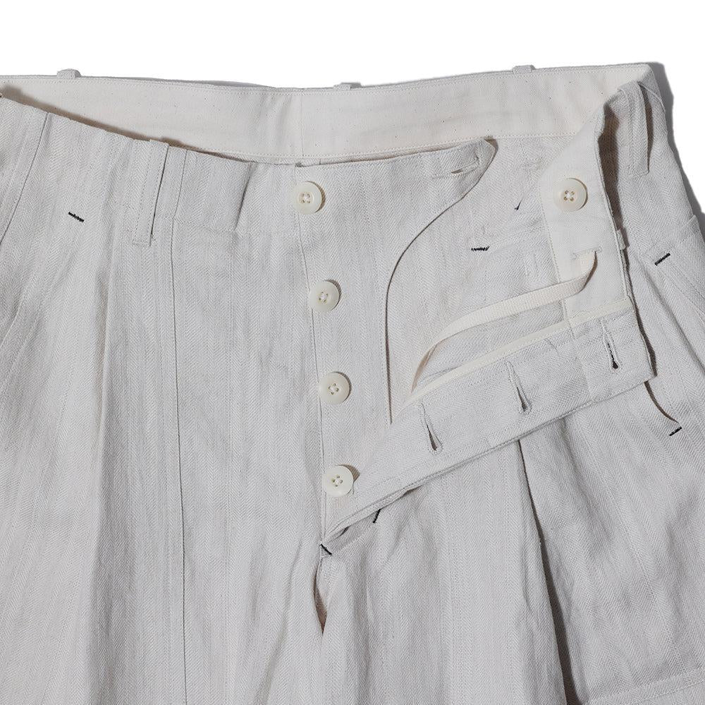 Haversack Linen/Cotton HBT Utility Trousers Natural-Trousers-Clutch Cafe