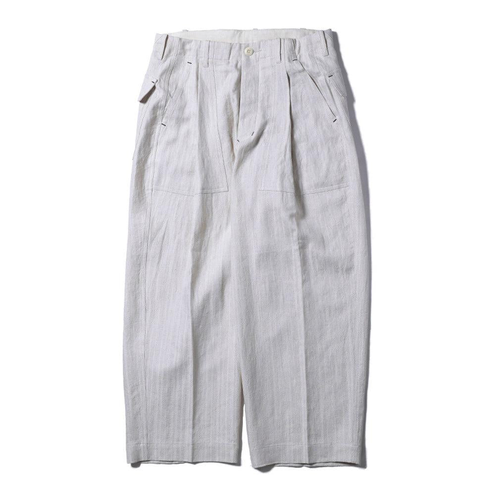 Haversack Linen/Cotton HBT Utility Trousers Natural-Trousers-Clutch Cafe