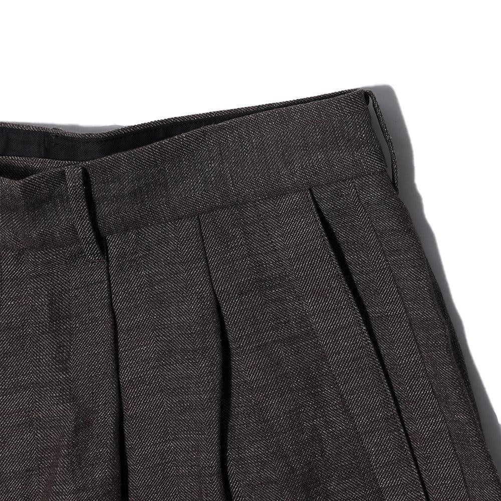 Haversack Pleated Trousers Brown-Trousers-Clutch Cafe