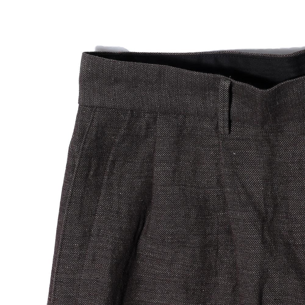 Haversack Pleated Trousers Brown-Trousers-Clutch Cafe