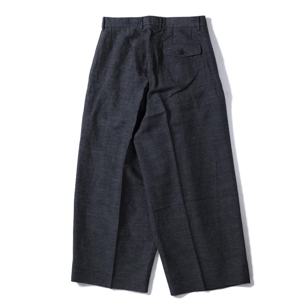 Haversack Pleated Trousers Navy-Trousers-Clutch Cafe
