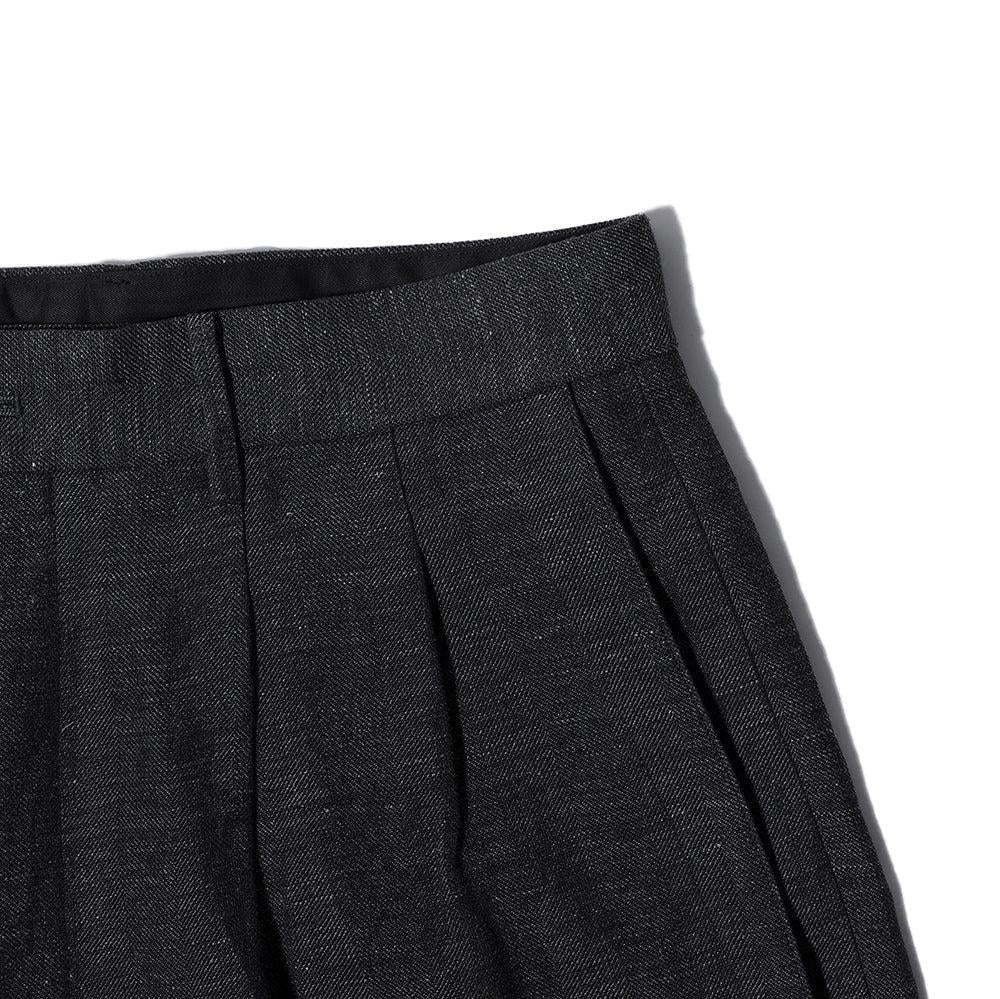 Haversack Pleated Trousers Navy-Trousers-Clutch Cafe