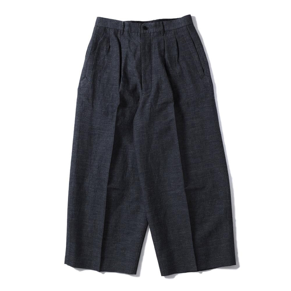 Haversack Pleated Trousers Navy-Trousers-Clutch Cafe