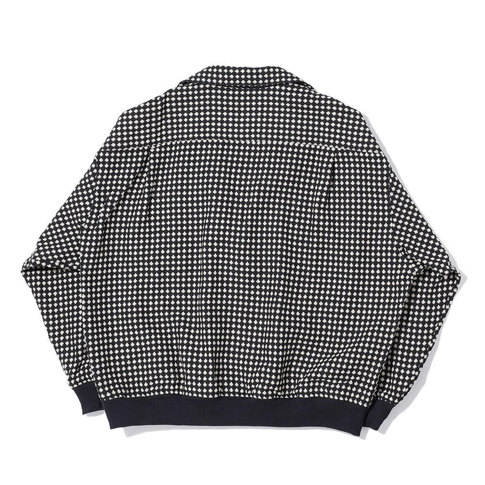 Haversack Sashiko Jacquard Pullover Shirt Black-Shirt-Clutch Cafe