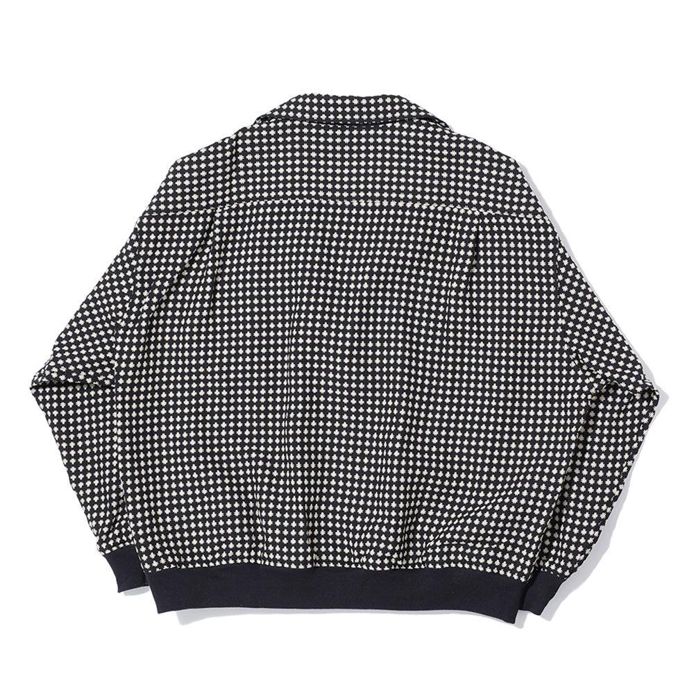 Haversack Sashiko Jacquard Pullover Shirt Black-Shirt-Clutch Cafe