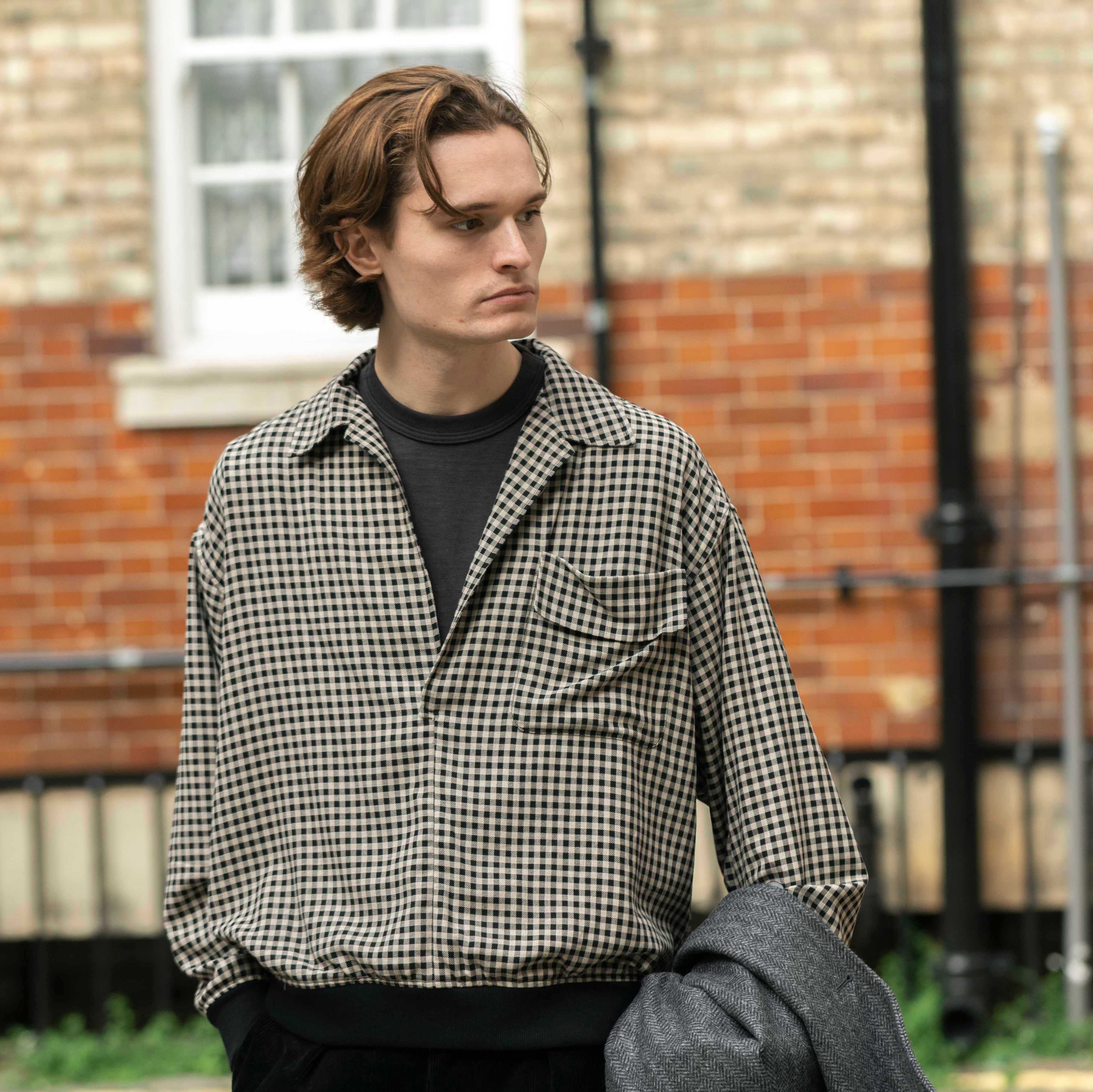 Haversack Shepard Check Pullover Beige-Shirt-Clutch Cafe