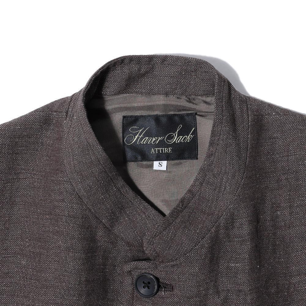 Haversack Stand Collar Jacket Brown-Jacket-Clutch Cafe