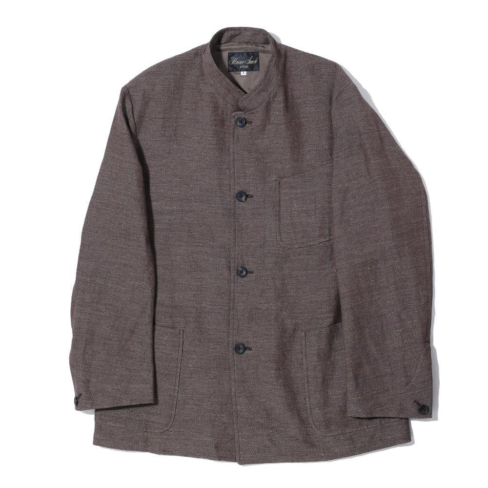 Haversack Stand Collar Jacket Brown-Jacket-Clutch Cafe