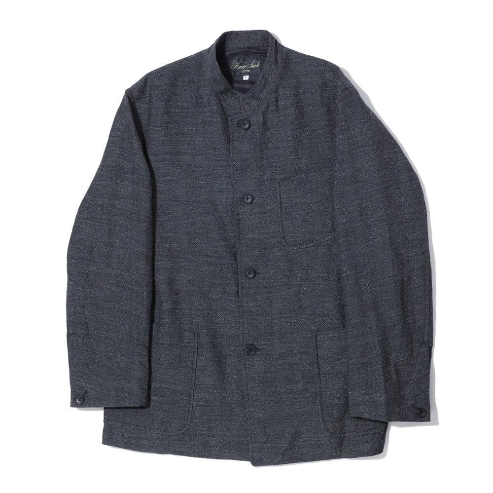 Haversack Stand Collar Jacket Navy-Jacket-Clutch Cafe