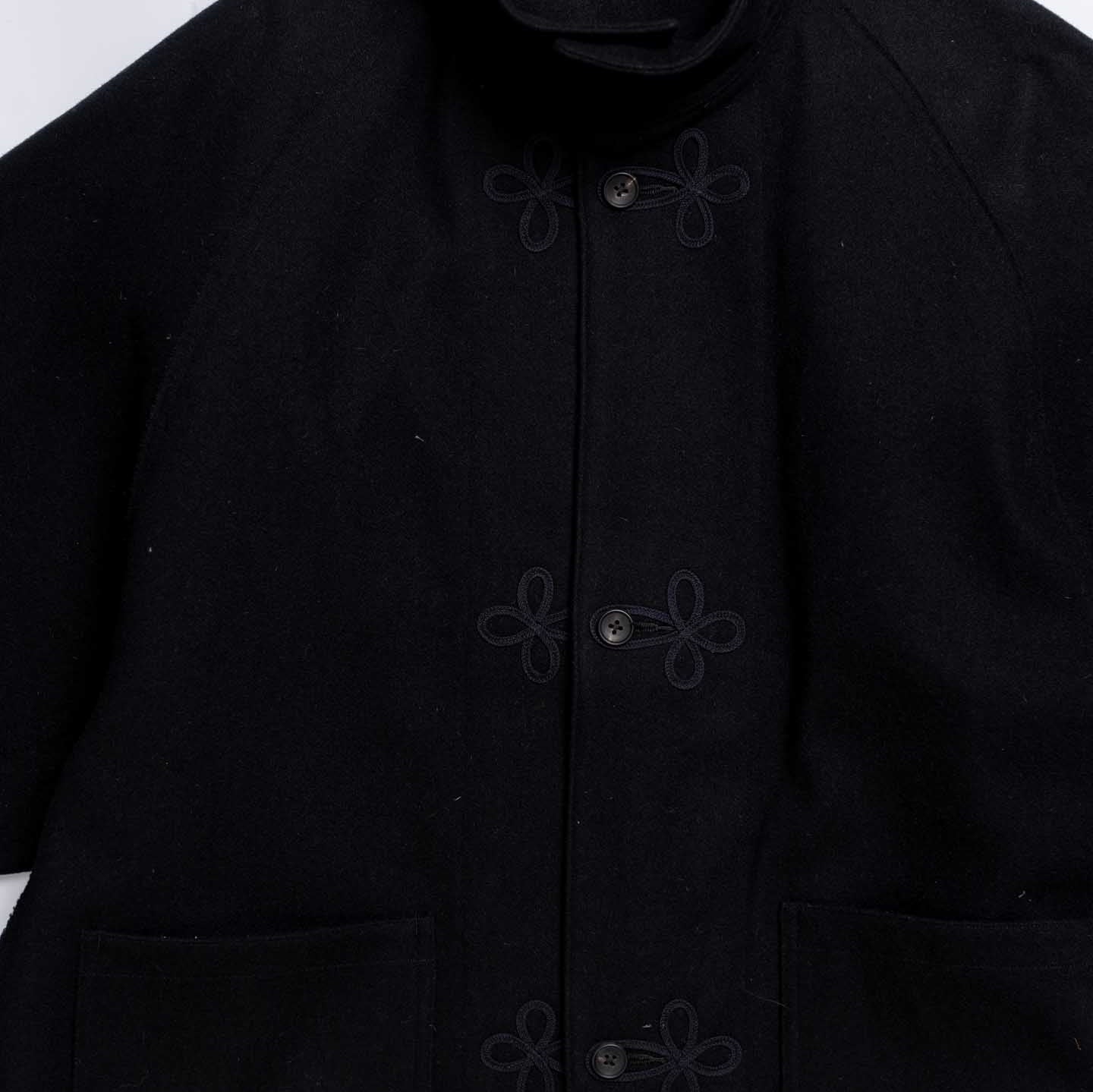 Haversack Vintage Melton Wool Jacket Black-Jacket-Clutch Cafe