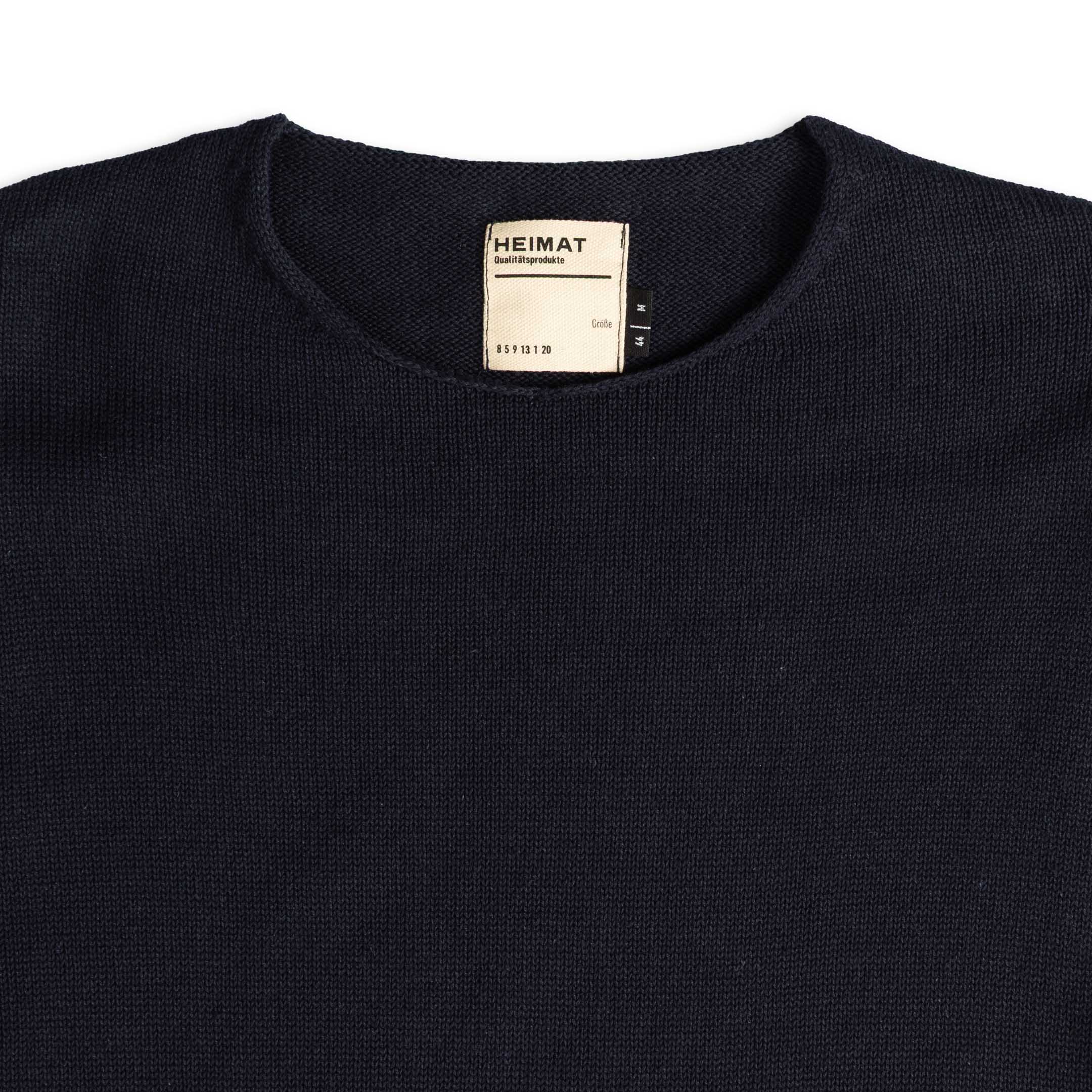 Heimat Harbour Sweater Cotton/Linen Ink-Knit-Clutch Cafe
