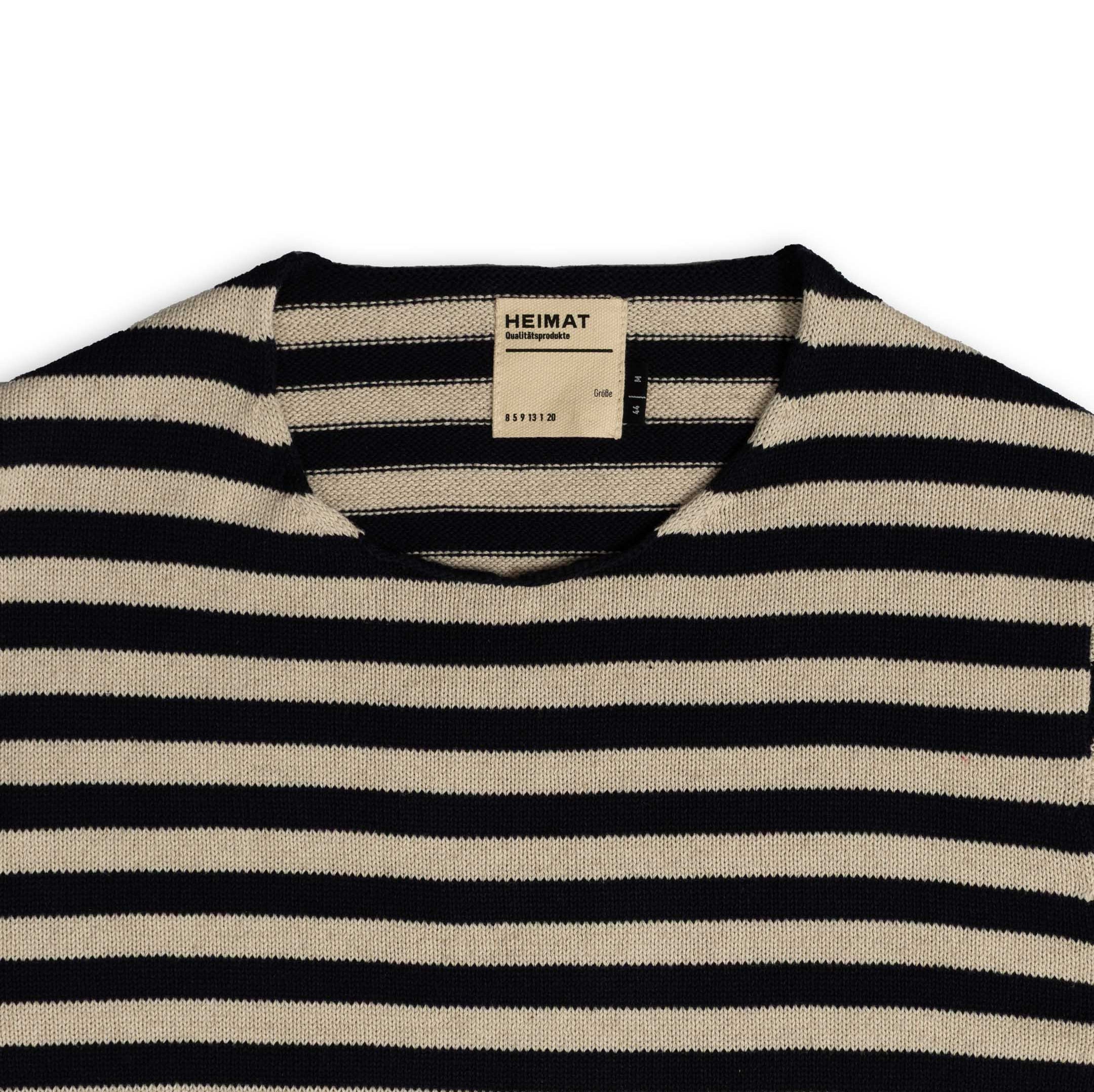 Heimat Harbour Sweater Jailhouse Ink/Seashell-Knit-Clutch Cafe