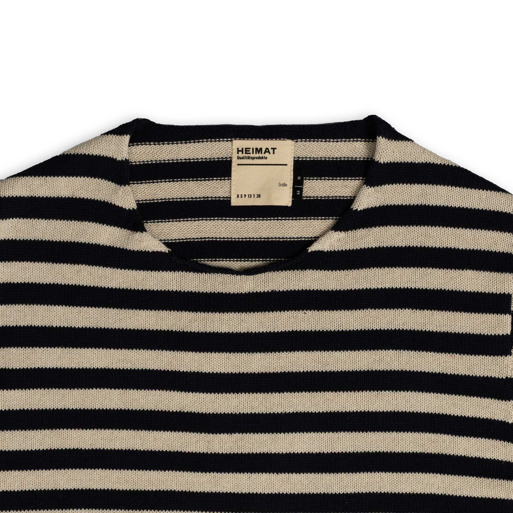 Heimat Harbour Sweater Jailhouse Ink/Seashell-Knit-Clutch Cafe