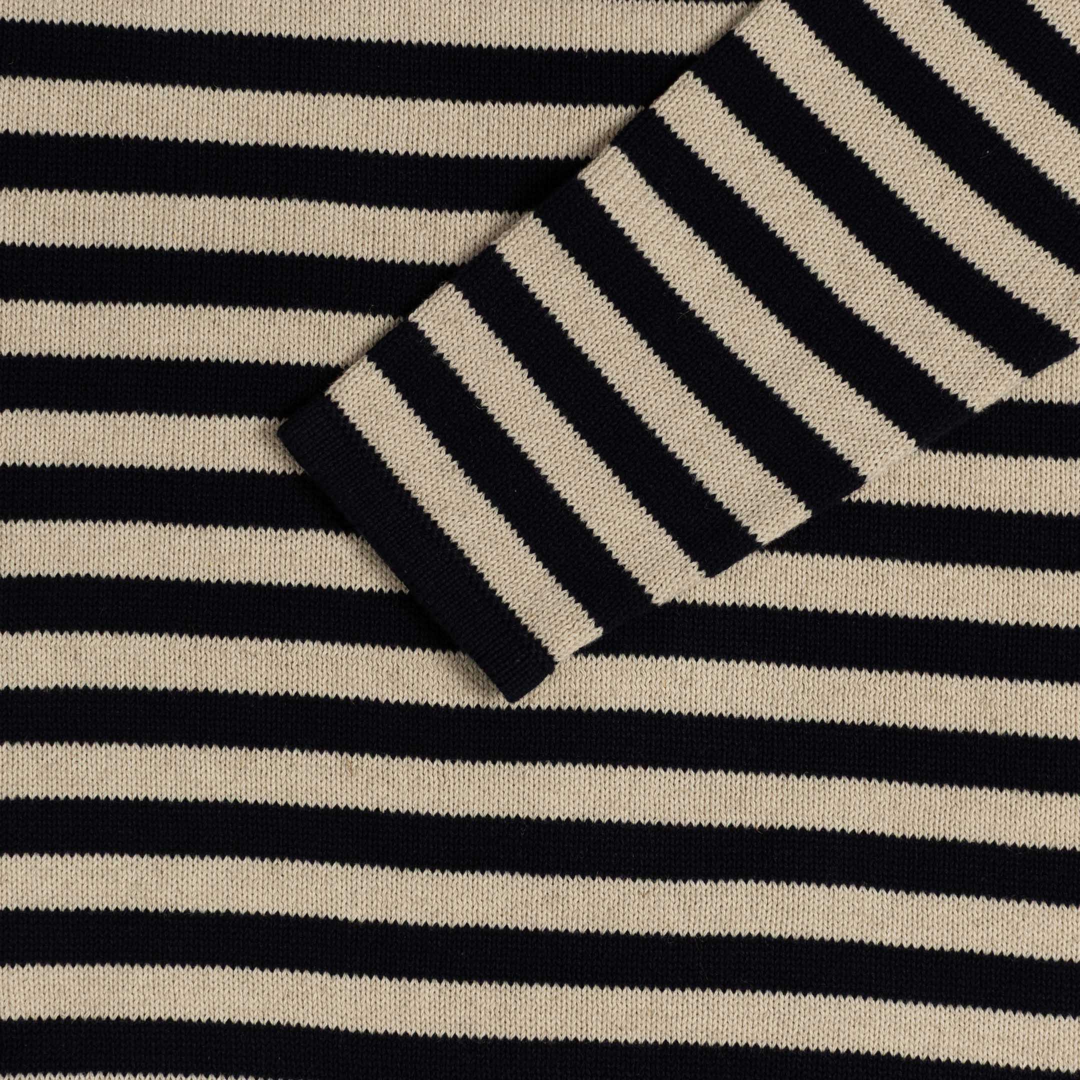 Heimat Harbour Sweater Jailhouse Ink/Seashell-Knit-Clutch Cafe