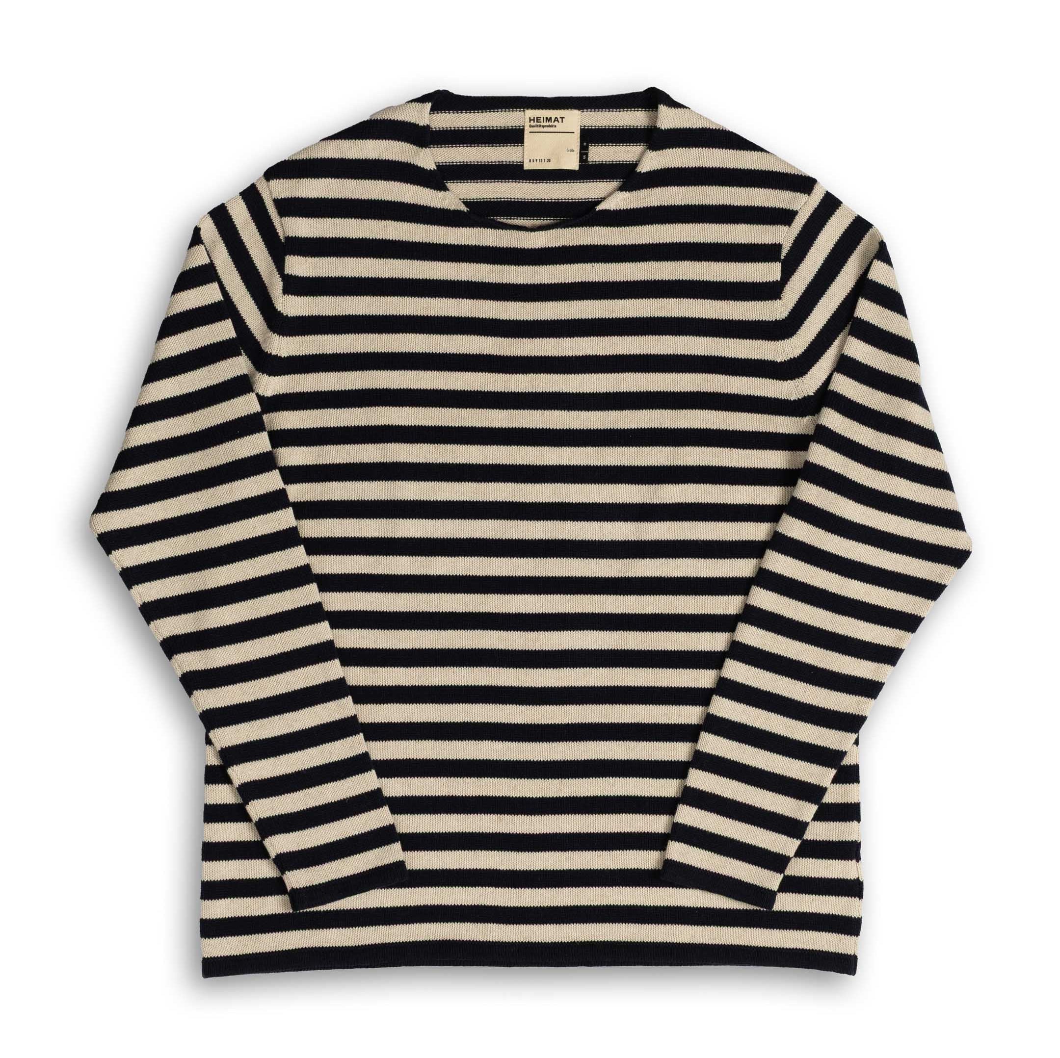 Heimat Harbour Sweater Jailhouse Ink/Seashell-Knit-Clutch Cafe
