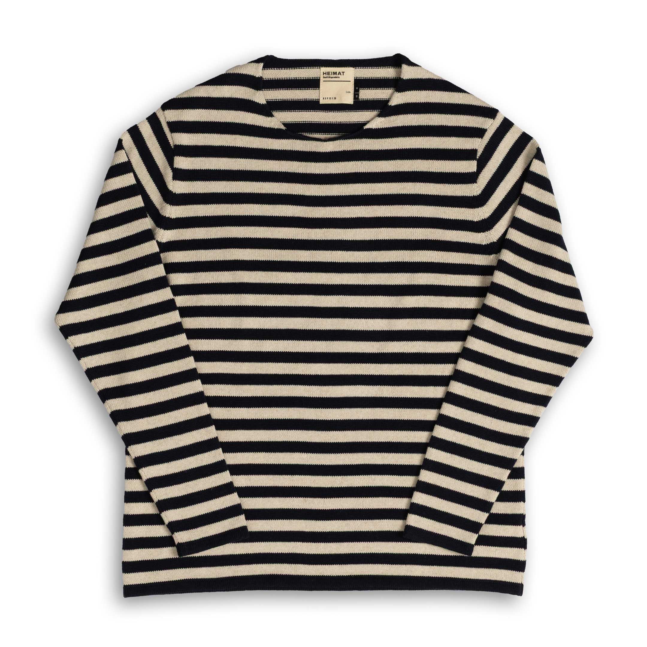 Heimat Harbour Sweater Jailhouse Ink/Seashell-Knit-Clutch Cafe