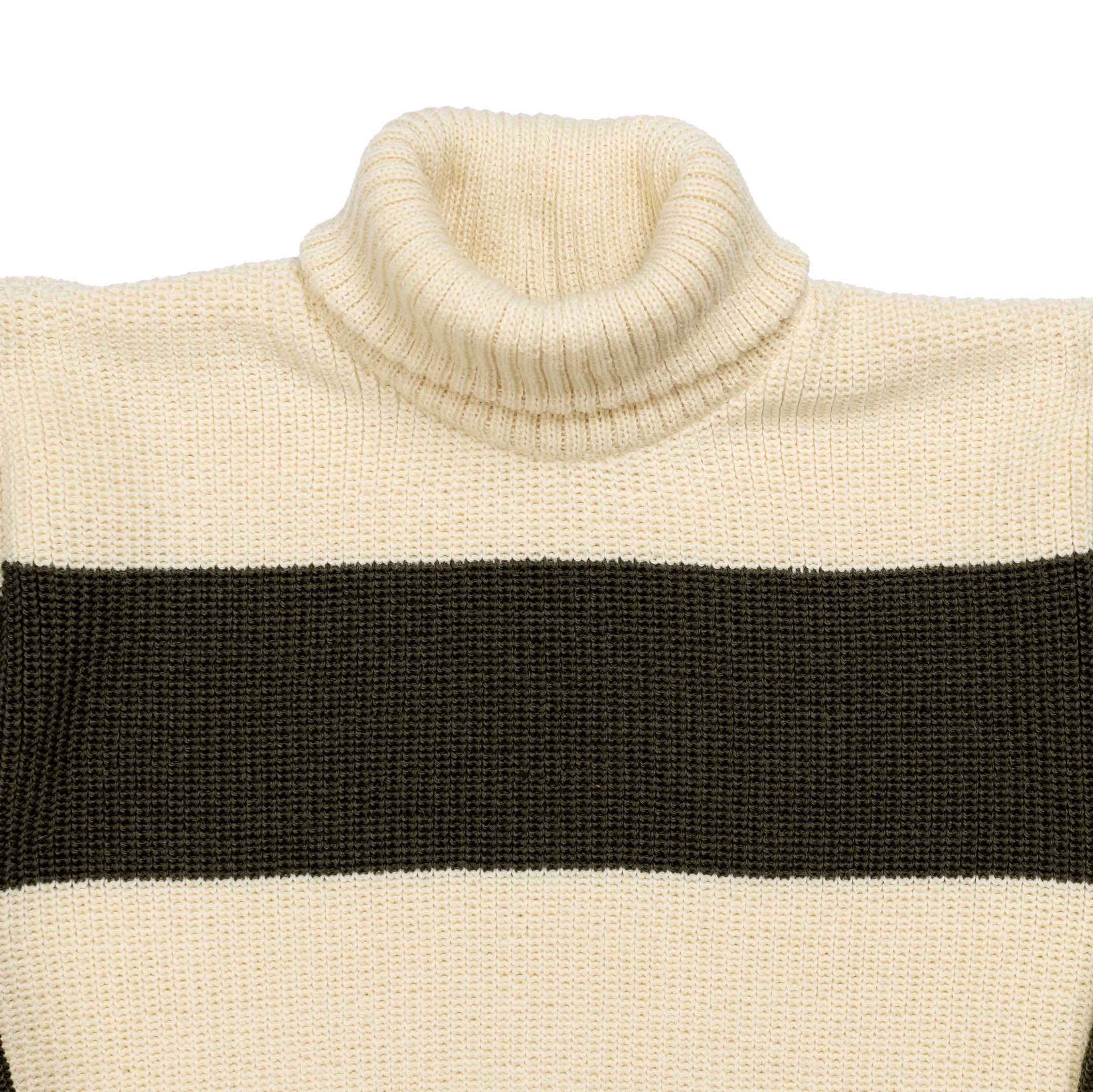 Heimat Signal Stripes Rugby Seashell/Military Green-Sweater-Clutch Cafe