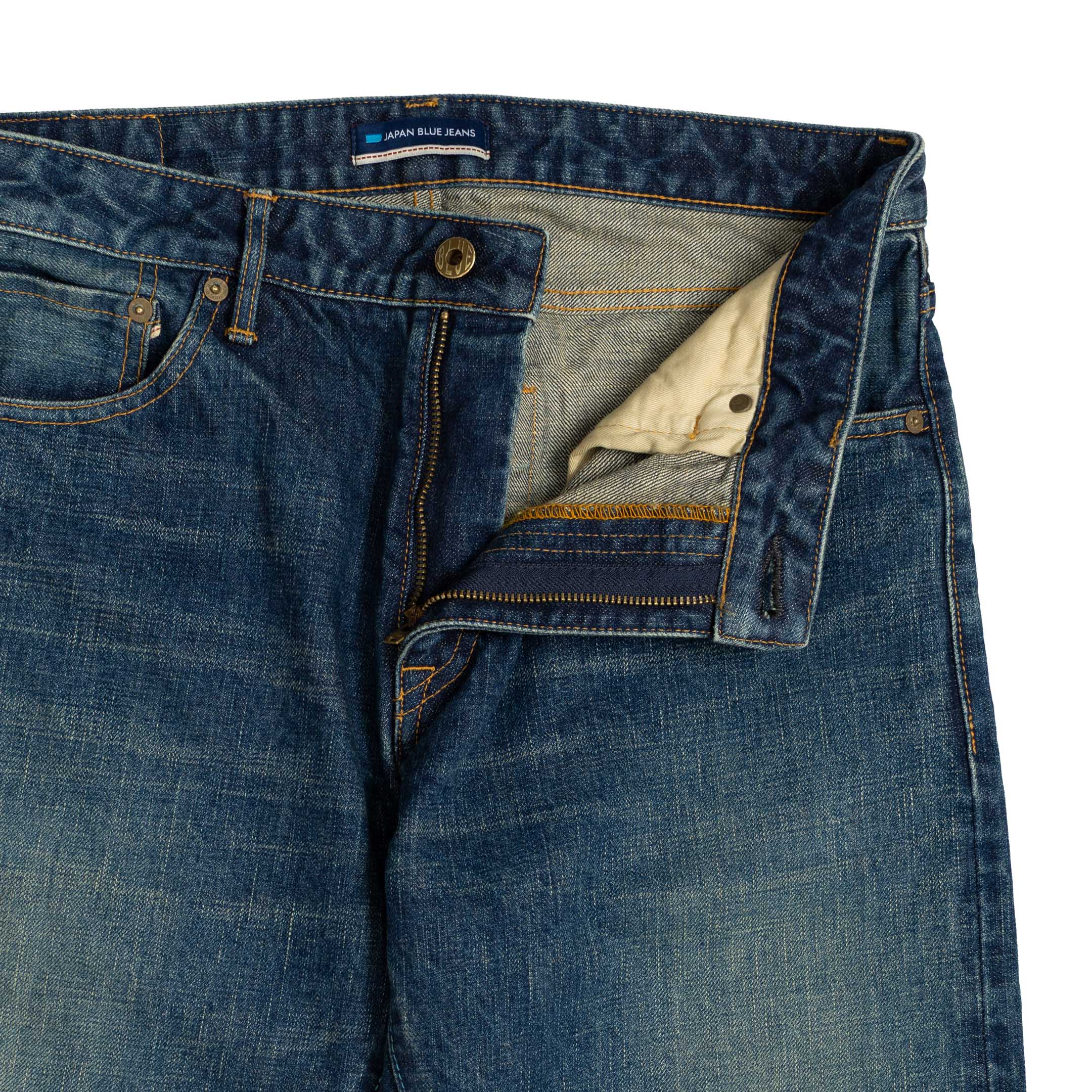 Japan Blue J301 14.8 oz Denim Jean Indigo Vintage Wash-Jean-Clutch Cafe-selvage denim-selfedge denim