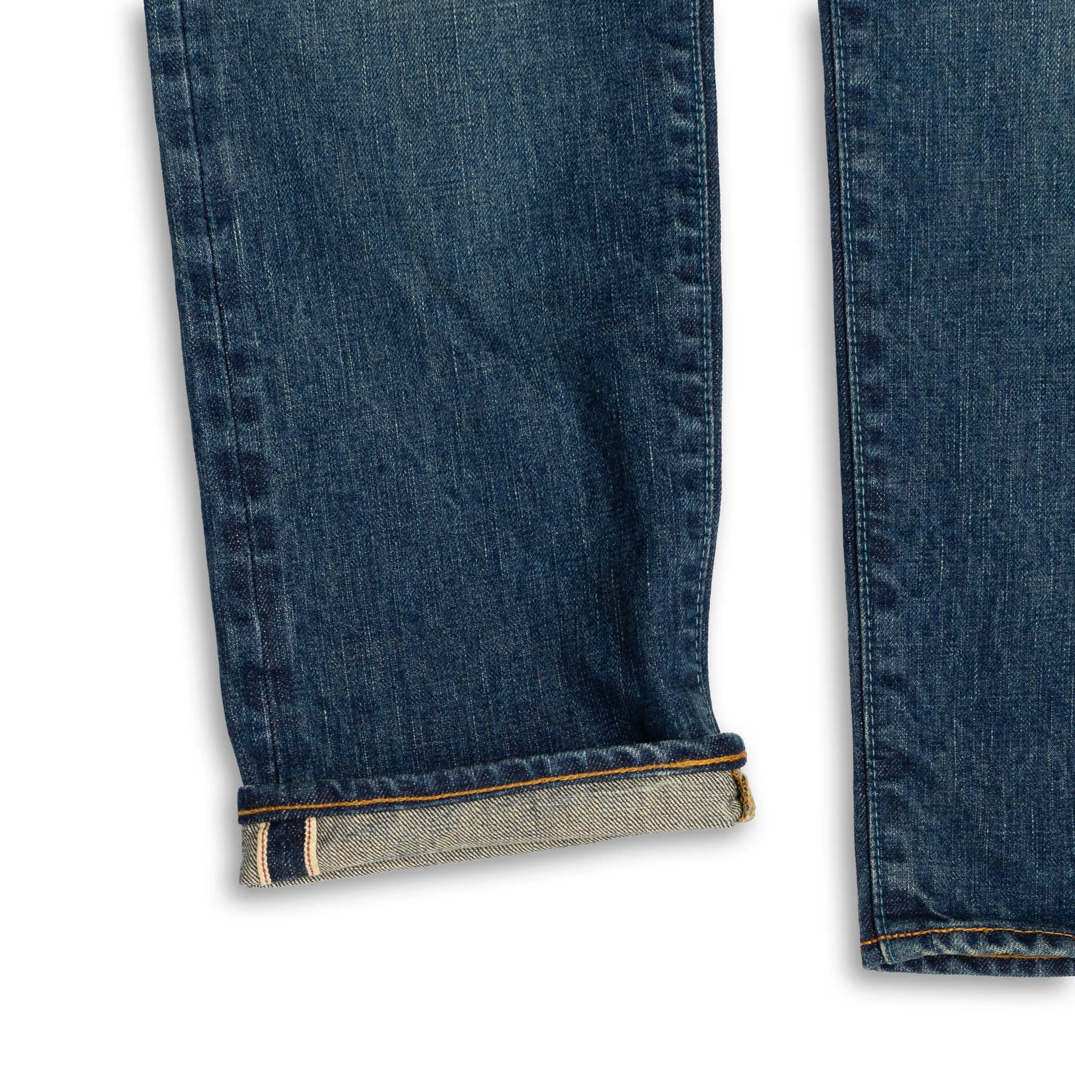 Japan Blue J301 14.8 oz Denim Jean Indigo Vintage Wash-Jean-Clutch Cafe-selvage denim-selfedge denim