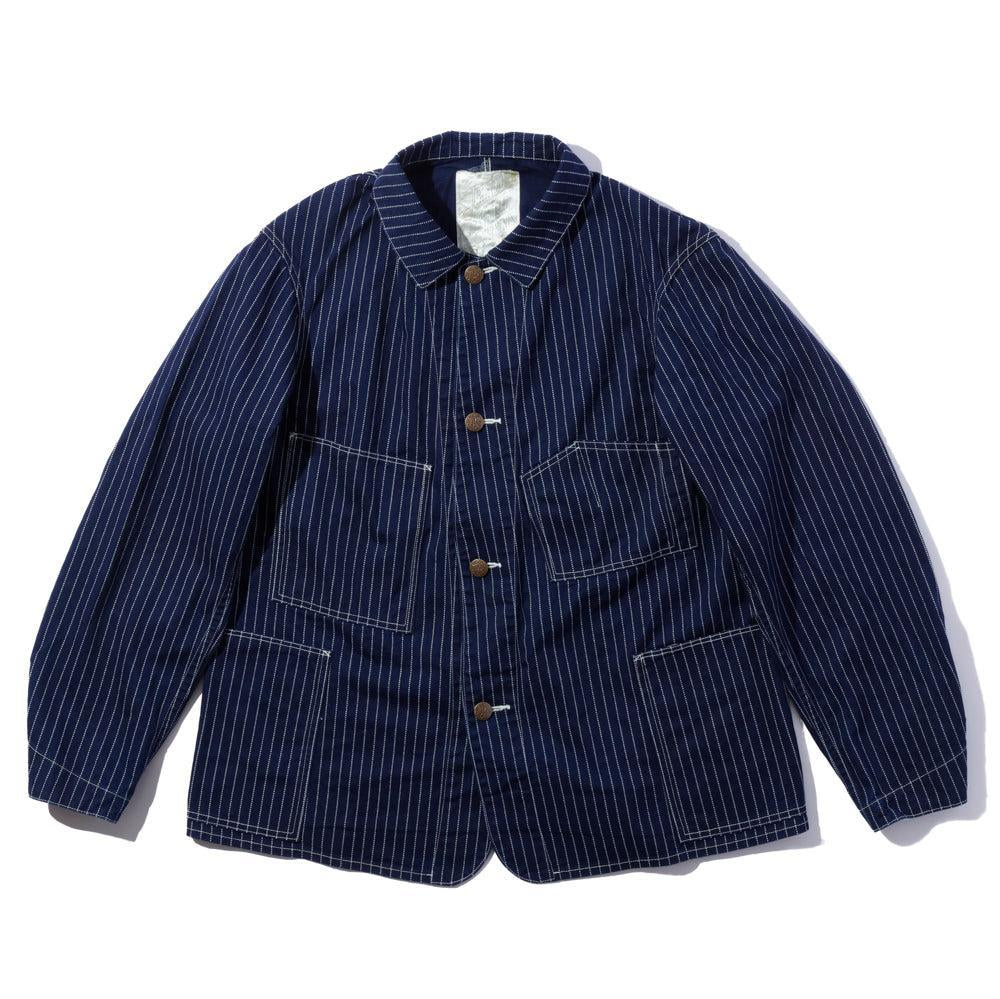 Jelado Steelbeam Coat Wabash Indigo Stripe-Jacket-Clutch Cafe