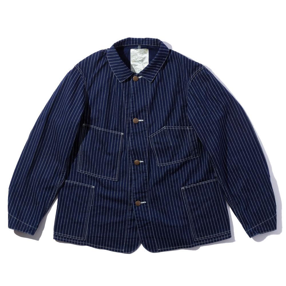 Jelado Steelbeam Coat Wabash Indigo Stripe-Jacket-Clutch Cafe