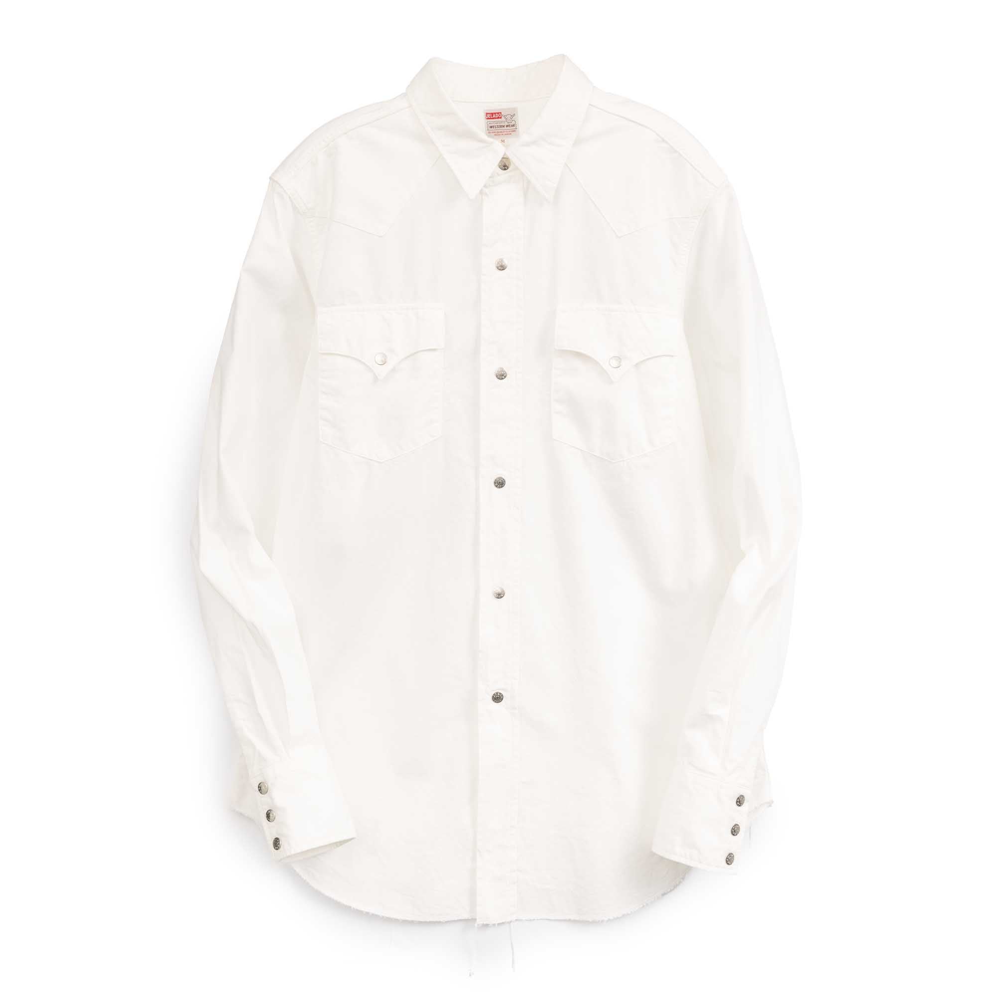 Jelado Vaquero Chambray Western Shirt White-Shirts-Clutch Cafe