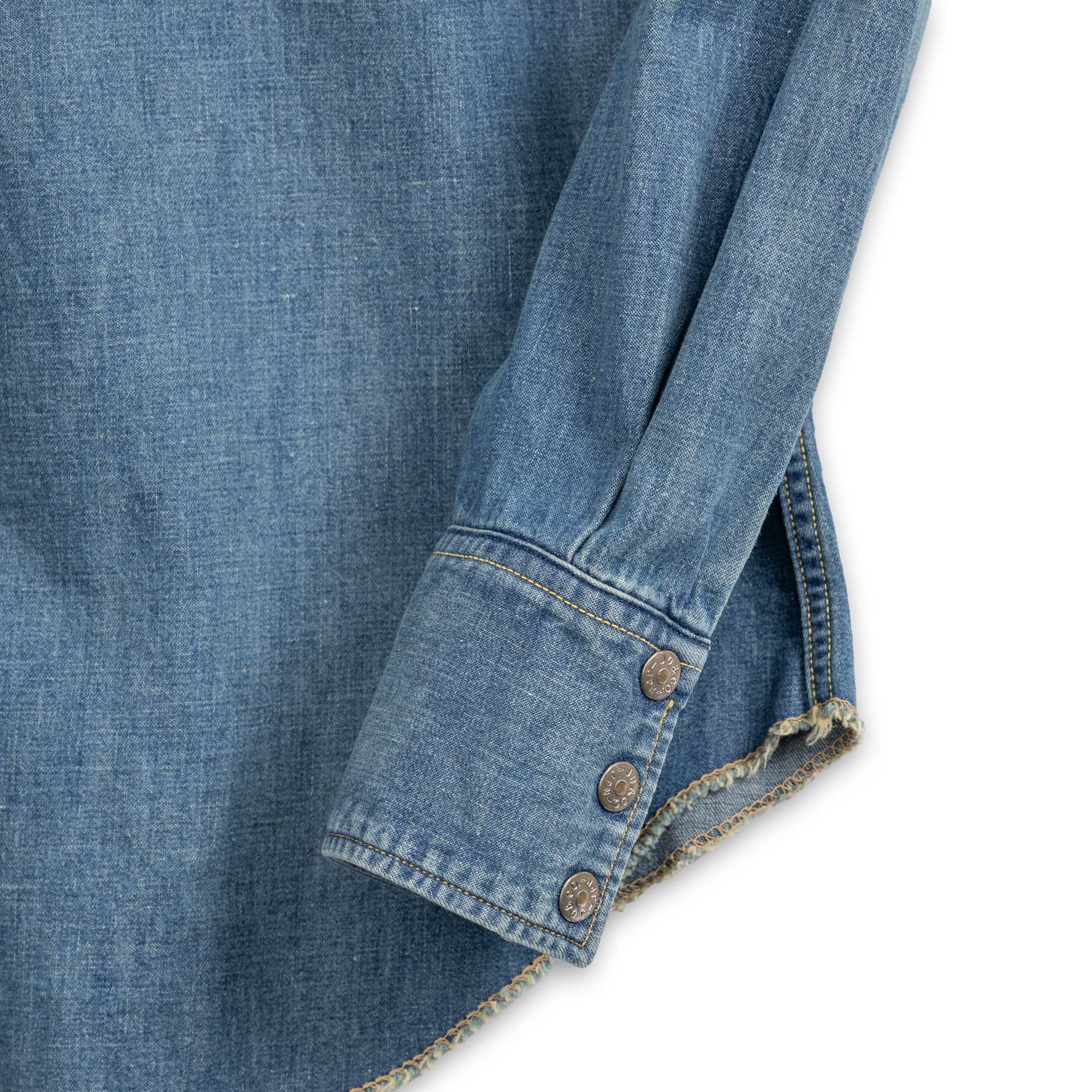 Jelado Vaquero Denim Western Shirt Faded Indigo-Shirts-Clutch Cafe