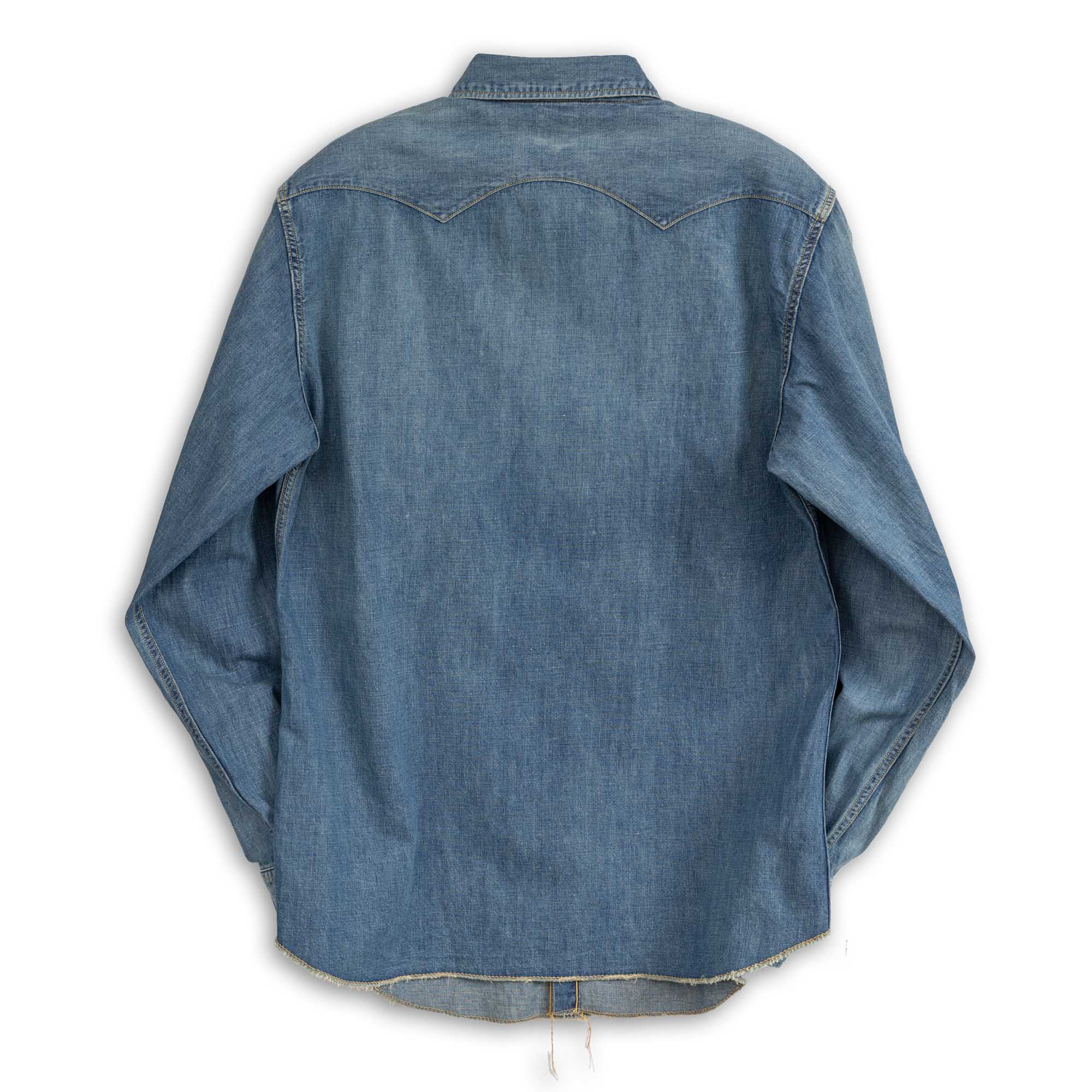 Jelado Vaquero Denim Western Shirt Faded Indigo-Shirts-Clutch Cafe